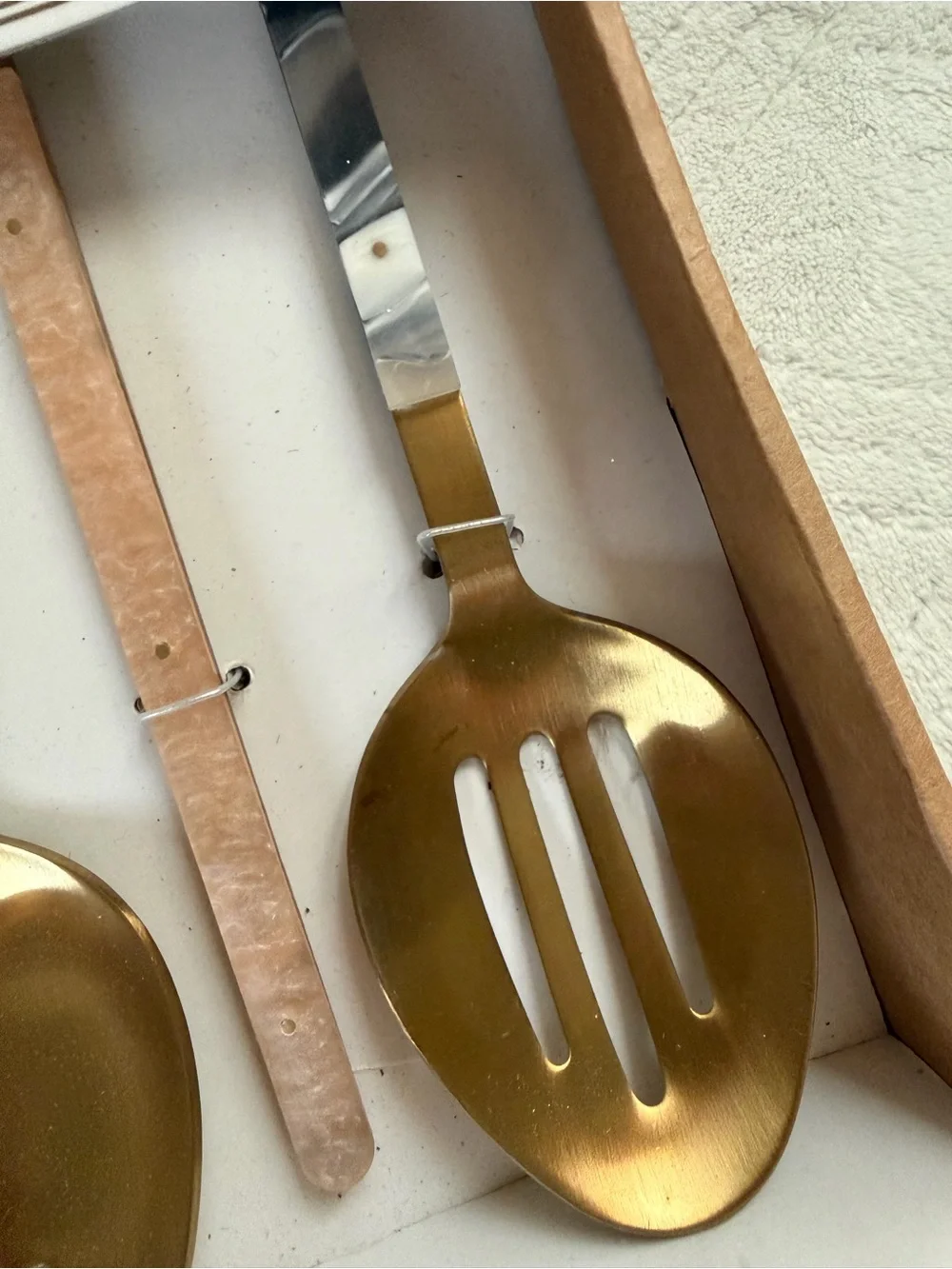 NWT Venus Impex 4-Piece Gold Hostess Serving Set | Artisanal India